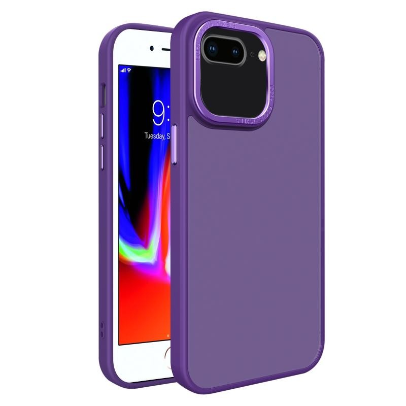 Apple iPhone 8 Plus/7 Plus Acrylic Σκληρή Θήκη Σιλικόνης Deep Purple