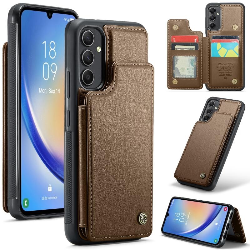 Samsung Galaxy A54 5G CaseMe C22 Luminus Σκληρή Θήκη με Πορτοφόλι Brown