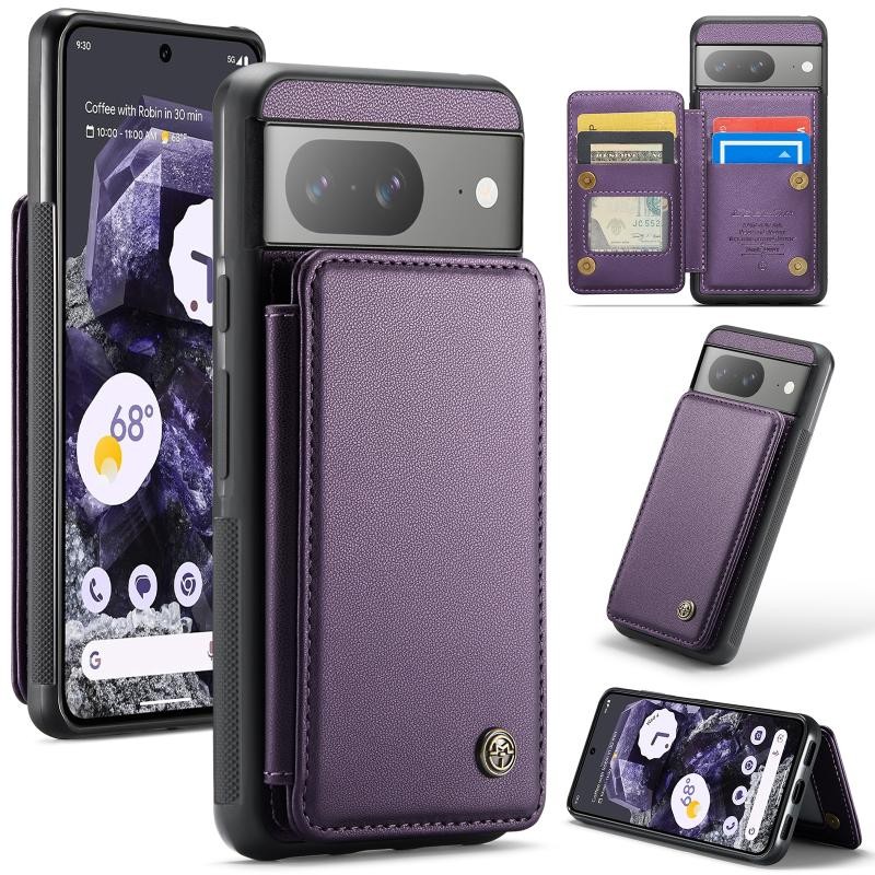 Google Pixel 8 5G CaseMe C22 Luminus Σκληρή Θήκη με Πορτοφόλι Purple