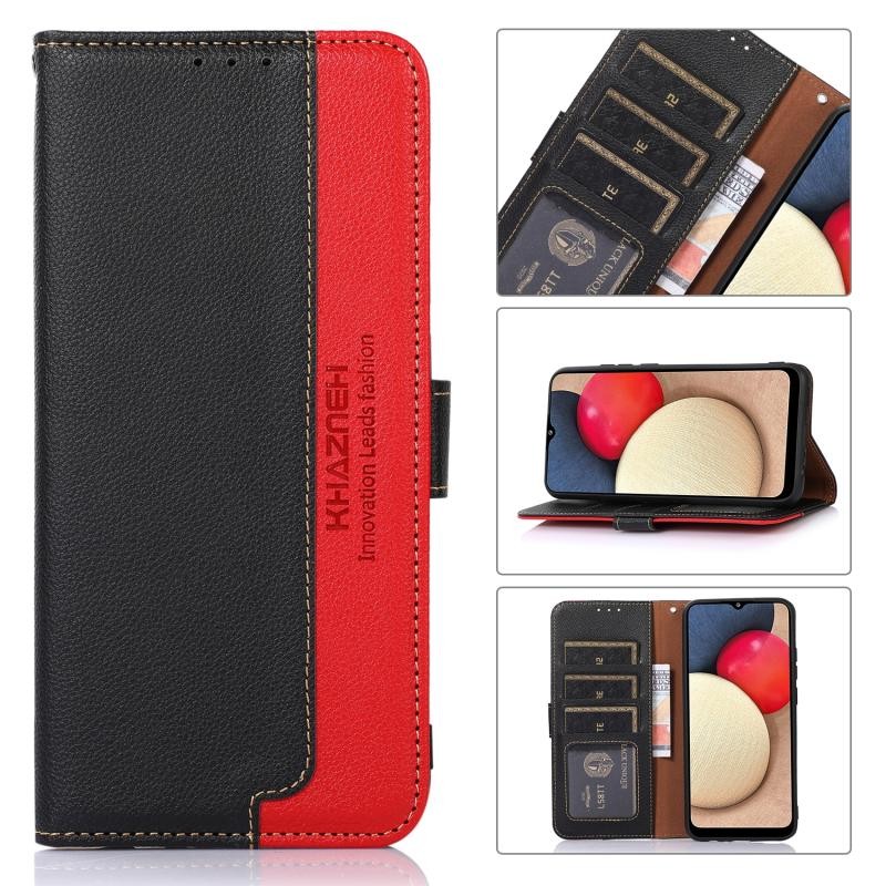 Motorola Moto G24 / G04 KHAZNEH Litchi Texture Θήκη Πορτοφόλι Black