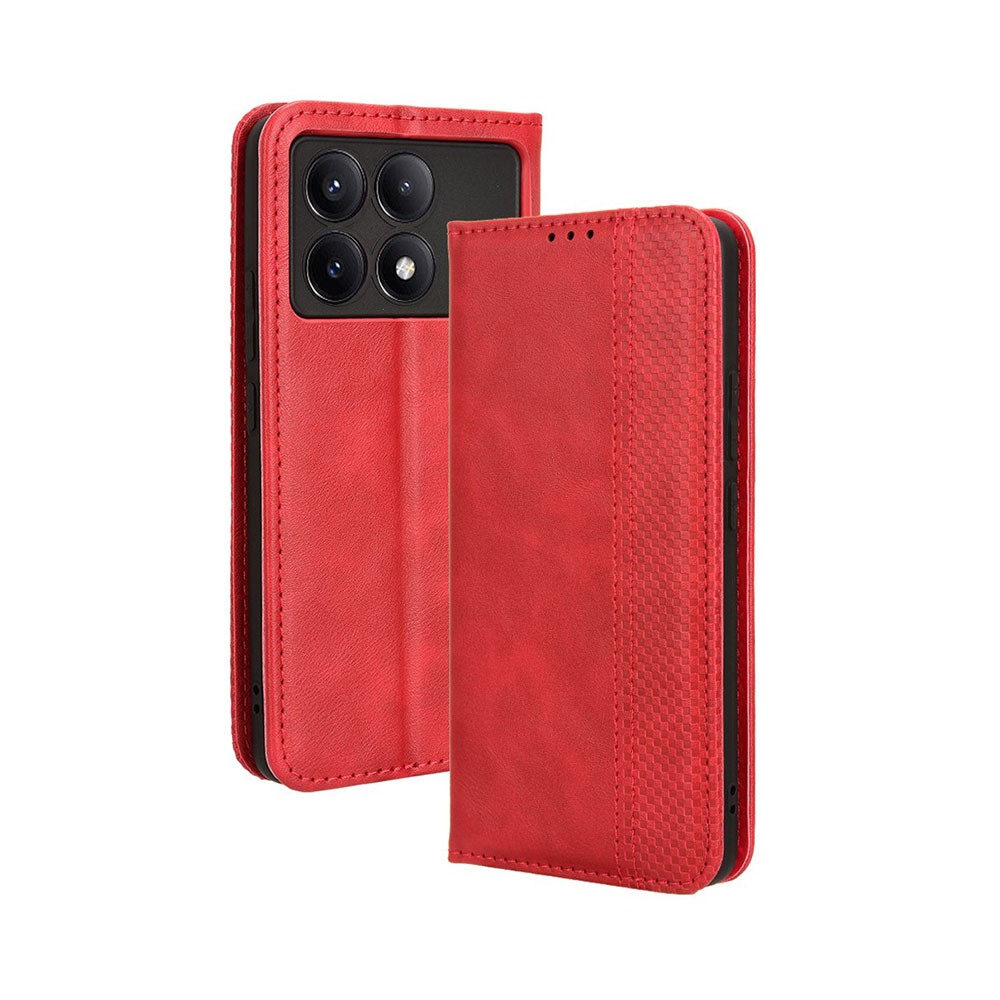 Xiaomi Poco F6 Pro 5G Retro Θήκη Βιβλίο Red