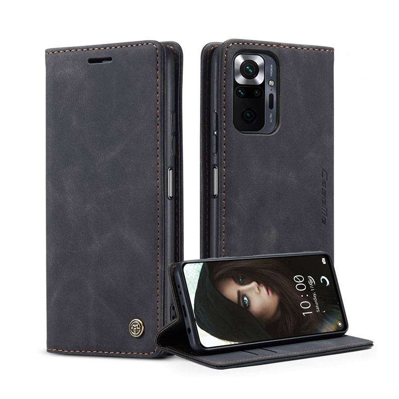 Xiaomi Redmi Note 10 Pro CaseMe 013 Retro Θήκη Βιβλίο Black