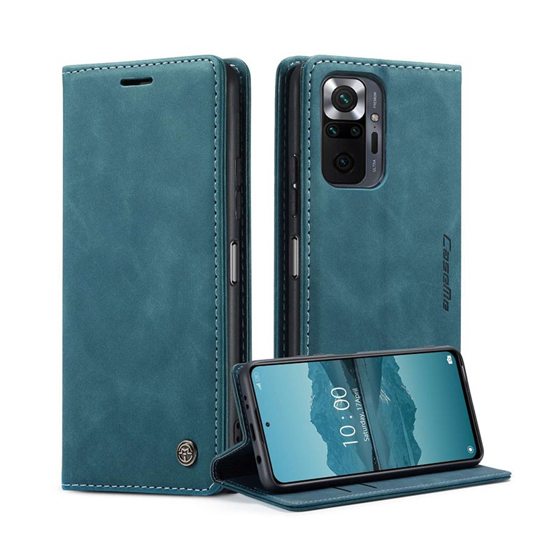 Xiaomi Redmi Note 10 Pro CaseMe 013 Retro Θήκη Βιβλίο Blue/Green