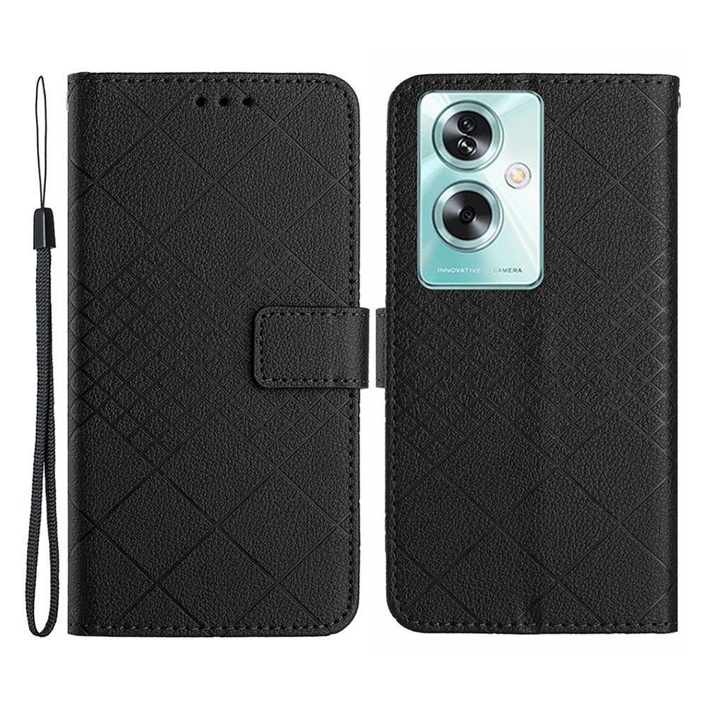 Oppo A79 5G Little Rhombus  Θήκη Πορτοφόλι Black