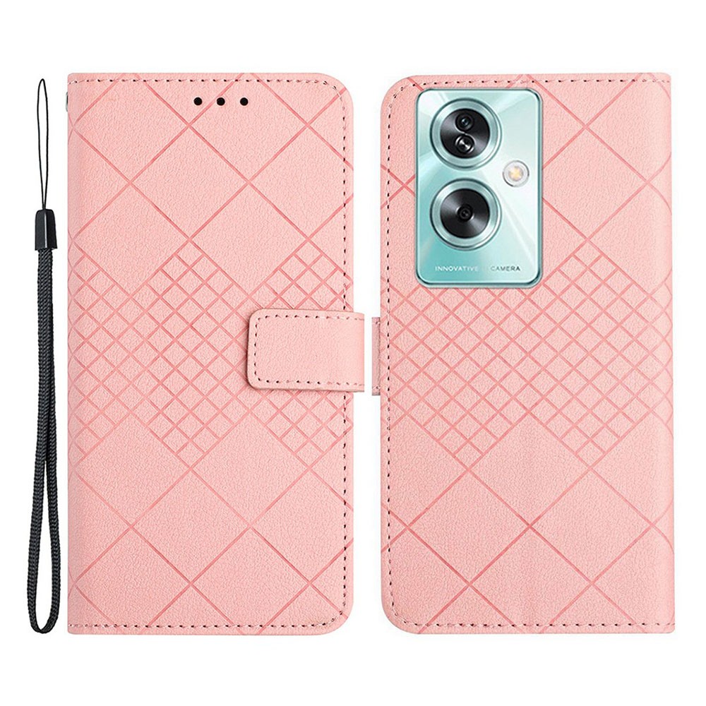 Oppo A79 5G Little Rhombus  Θήκη Πορτοφόλι Pink