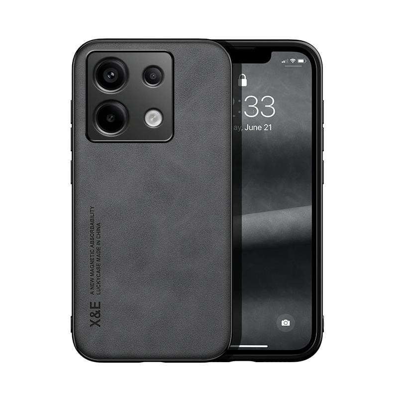 Xiaomi Redmi Note 13 Pro 5G/Poco X6 5G Magnetic Θήκη Σιλικόνης Dark Grey