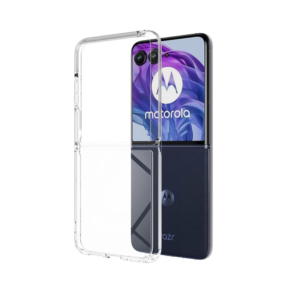 Motorola Razr 50 Ultra 5G Crystal Σκληρή Θήκη Σιλικόνης Transparent