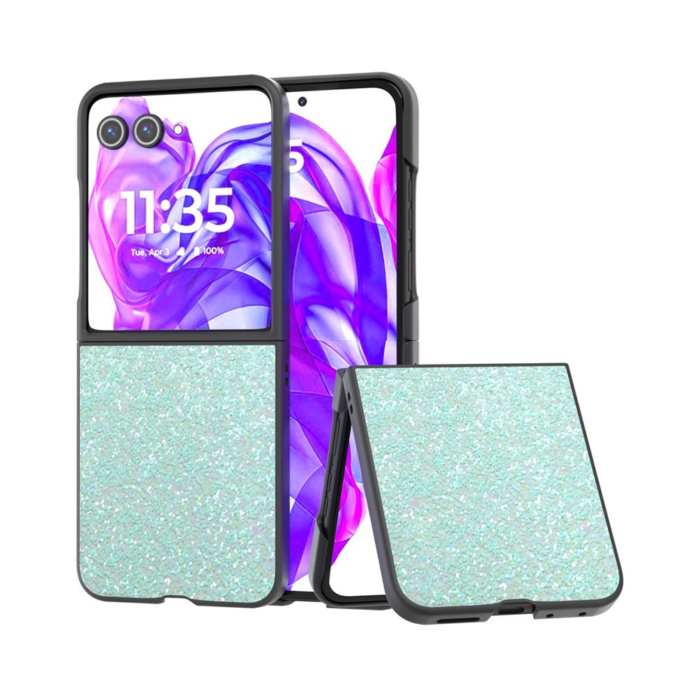 Motorola Razr 50 Ultra 5G ABEEL Glitter Powder Σκληρή Θήκη Mint Green
