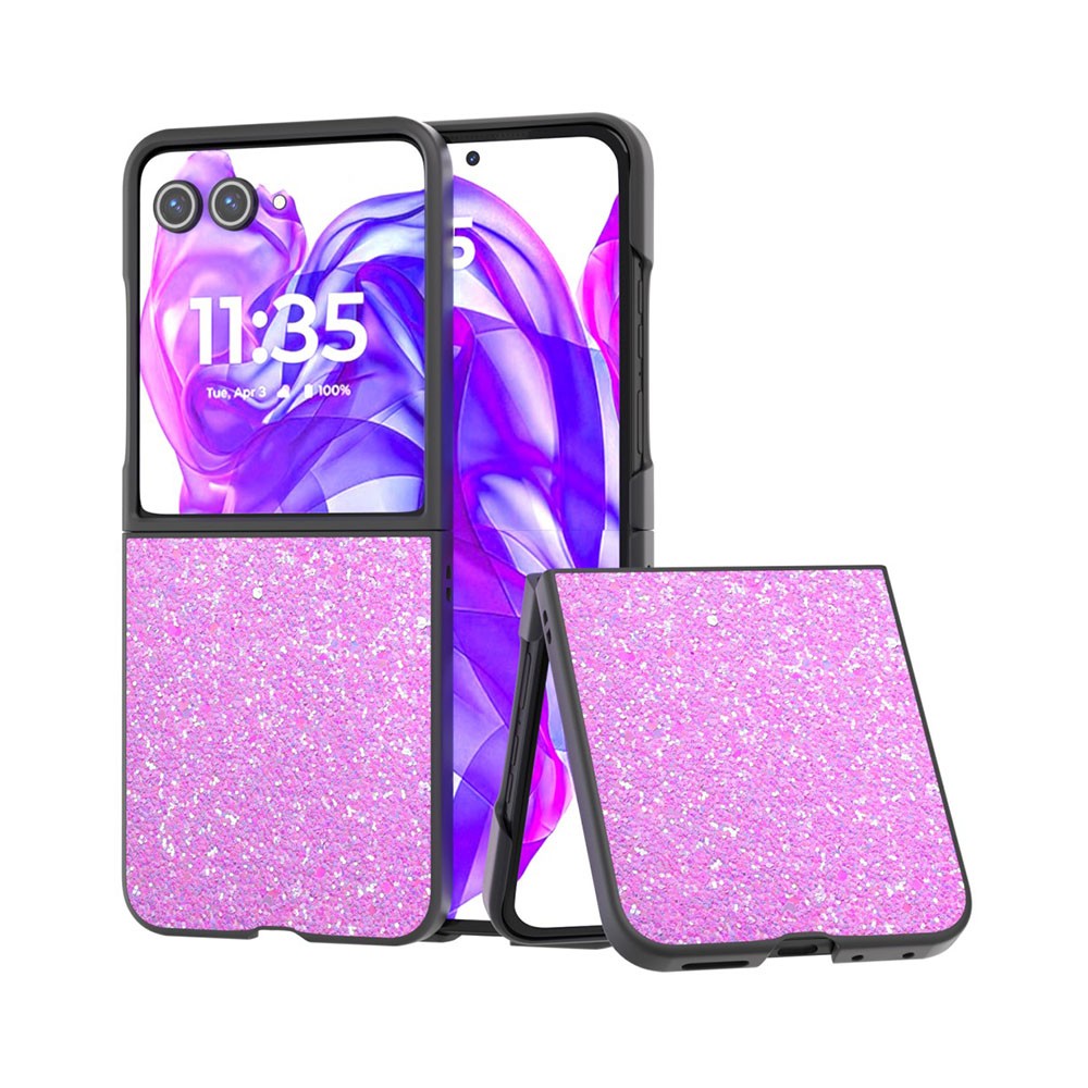 Motorola Razr 50 Ultra 5G ABEEL Glitter Powder Σκληρή Θήκη Rose