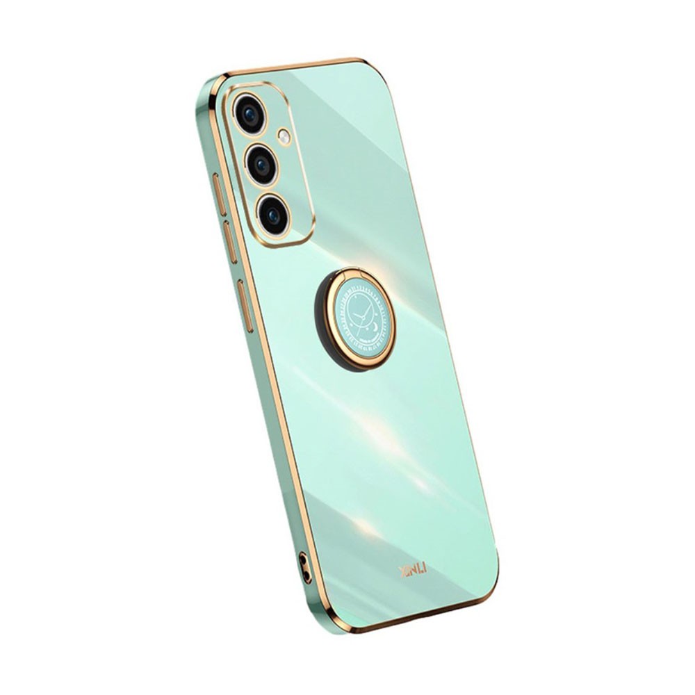 Samsung Galaxy A15 4G / 5G XINLI Straight Θήκη Σιλικόνης με Δαχτυλίδι Mint Green
