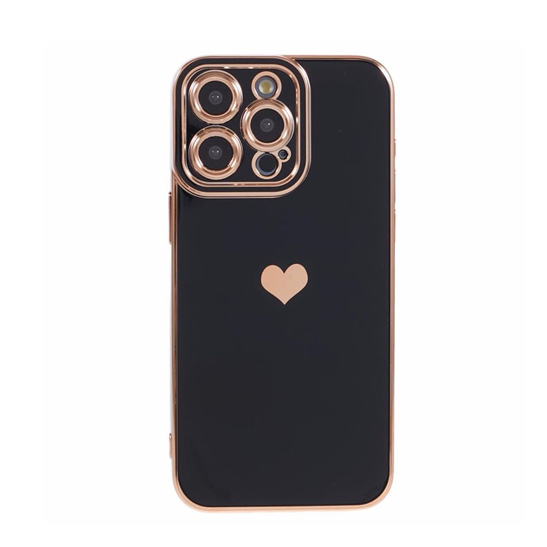 Apple iPhone 15 Pro Electroplating Θήκη Σιλικόνης Black