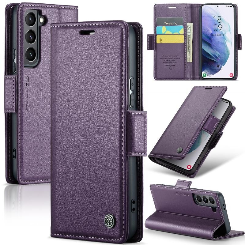 Samsung Galaxy S21 5G CaseMe 023 Luminus Θήκη Πορτοφόλι Pearly Purple