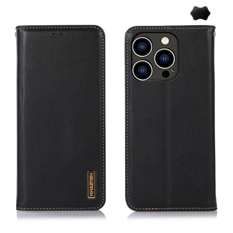 Apple iPhone 16 Pro Nappa Δερμάτινη Θήκη Βιβλίο Black