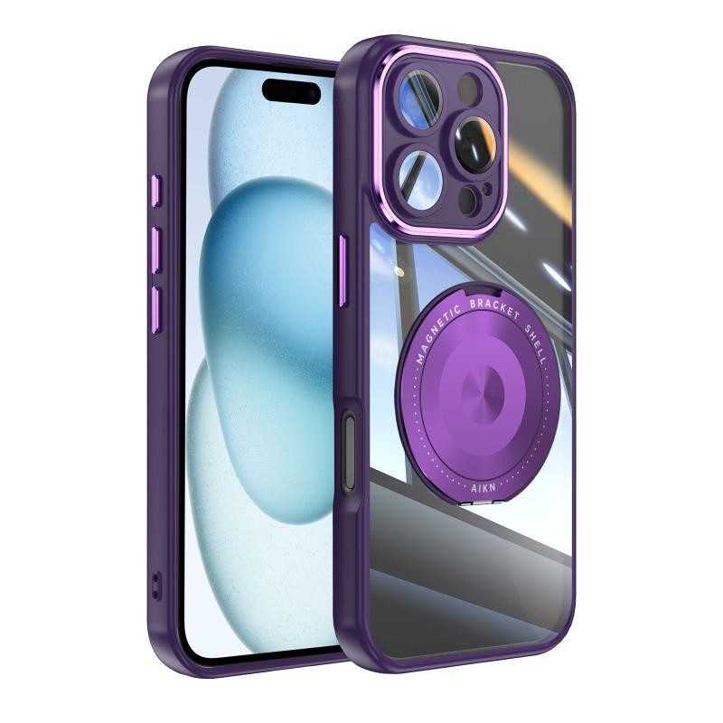 Apple iPhone 16 Pro Magsafe Ring Holder Σκληρή Θήκη Purple