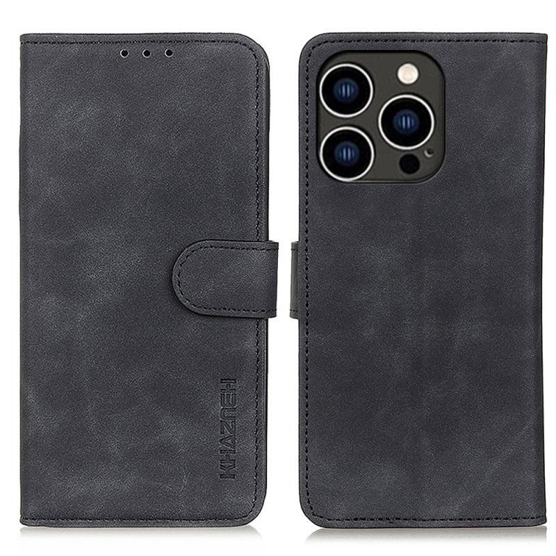 Apple iPhone 16 Pro Max KHAZNEH Retro Leather Θήκη Πορτοφόλι Black