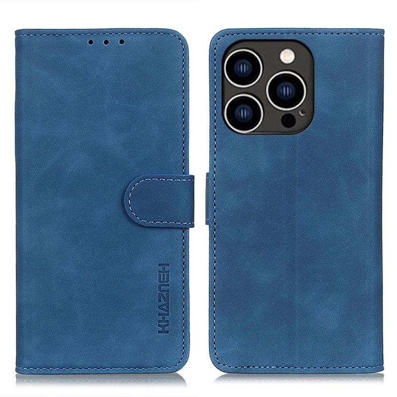 Apple iPhone 16 Pro Max KHAZNEH Retro Leather Θήκη Πορτοφόλι Blue