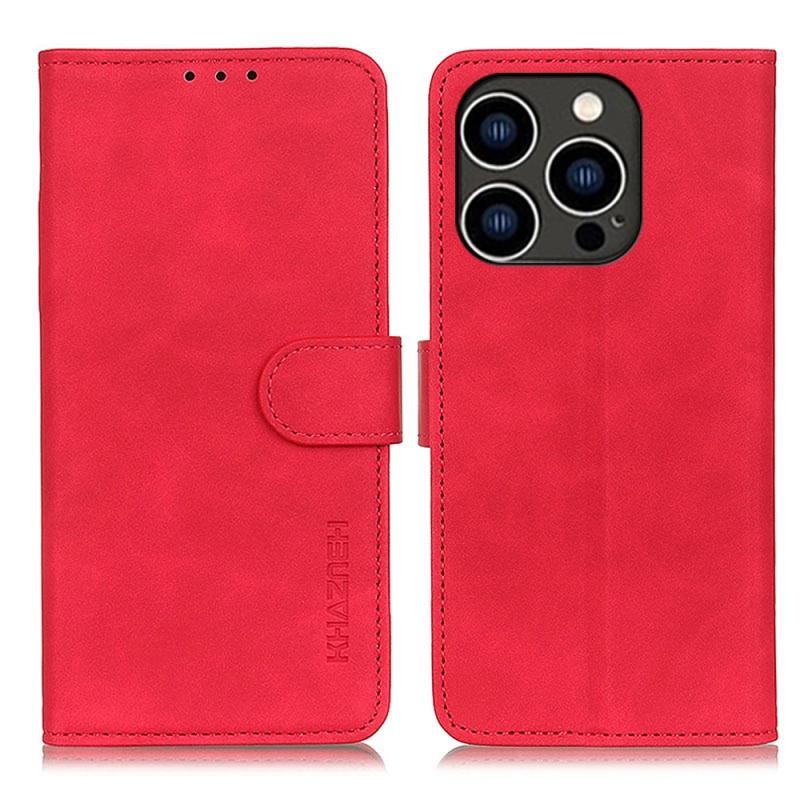 Apple iPhone 16 Pro Max KHAZNEH Retro Leather Θήκη Πορτοφόλι Red