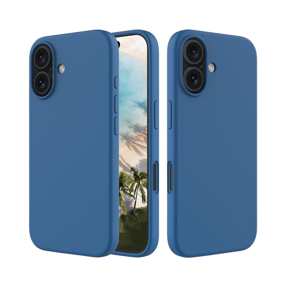 Apple iPhone 16 Imitation Liquid Θήκη Σιλικόνης Blue