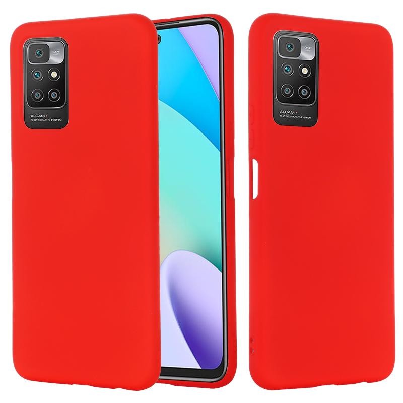 Xiaomi Redmi 10 Solid Color Θήκη Σιλικόνης Red