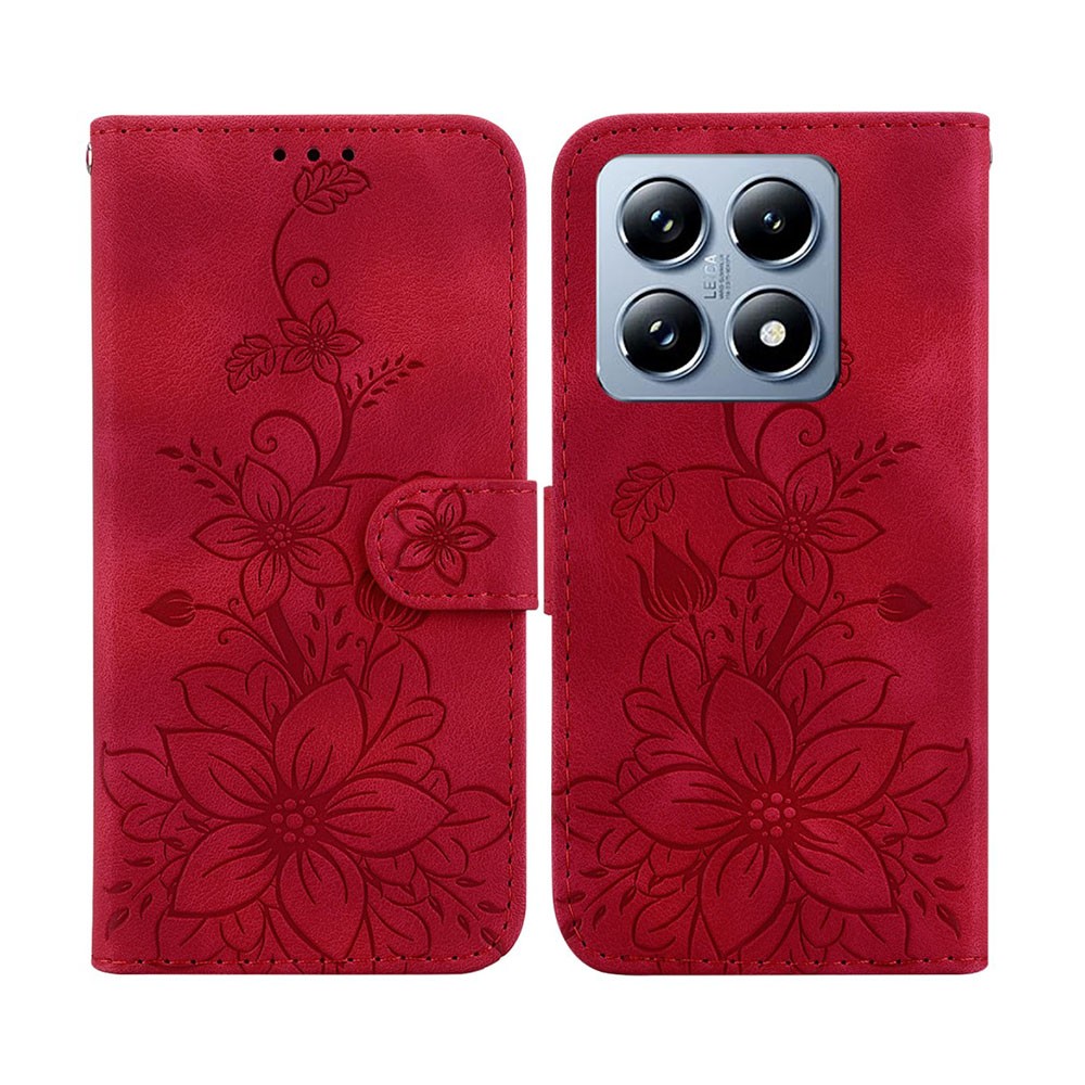 Xiaomi 14T 5G Lily Θήκη Πορτοφόλι Red