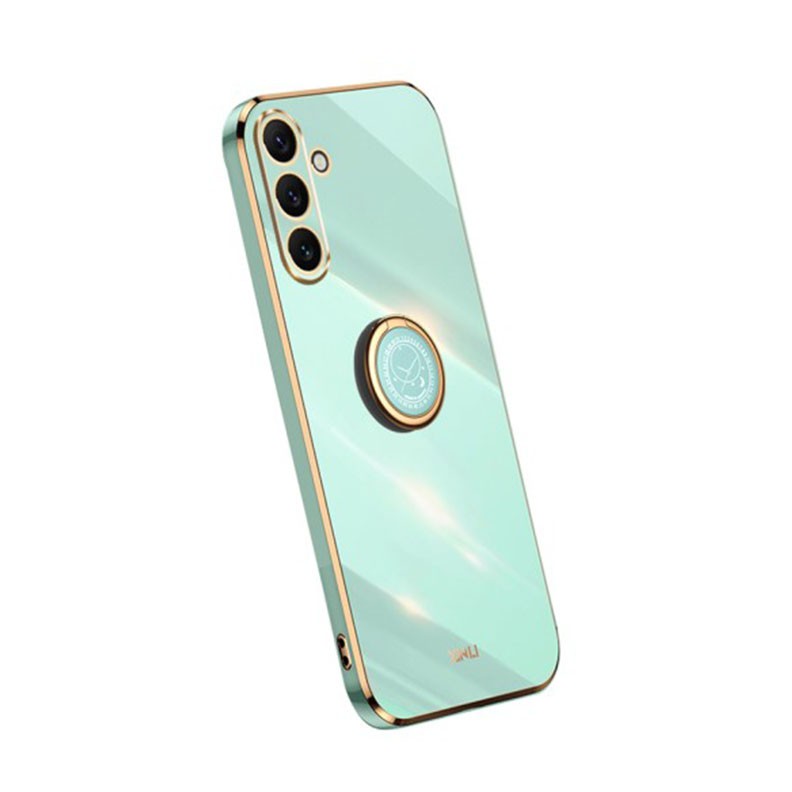 Samsung Galaxy A16 4G / 5G XINLI Straight Θήκη Σιλικόνης με Δαχτυλίδι Mint Green