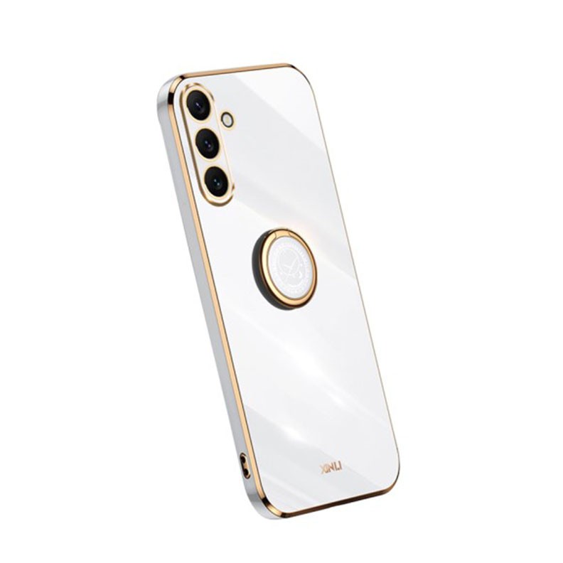 Samsung Galaxy A16 4G / 5G XINLI Straight Θήκη Σιλικόνης με Δαχτυλίδι White