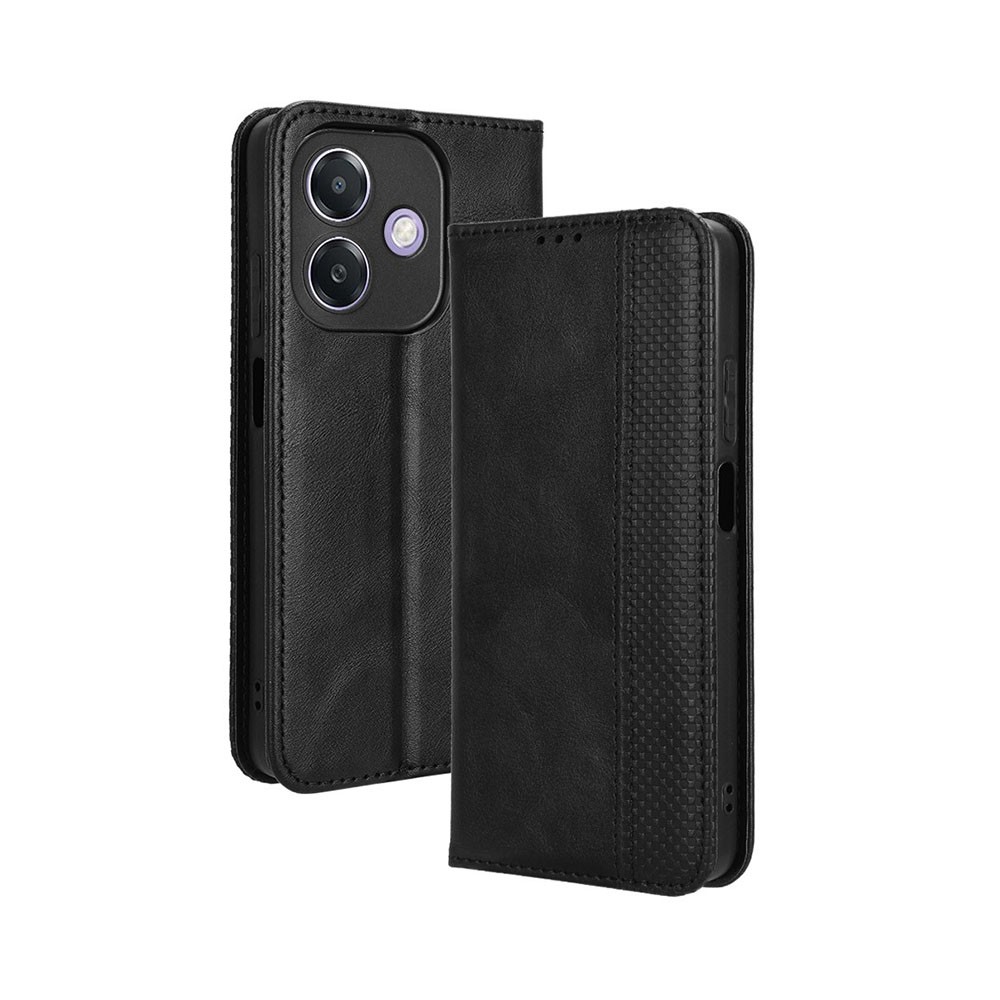 Oppo A40 Retro Θήκη Βιβλίο Black