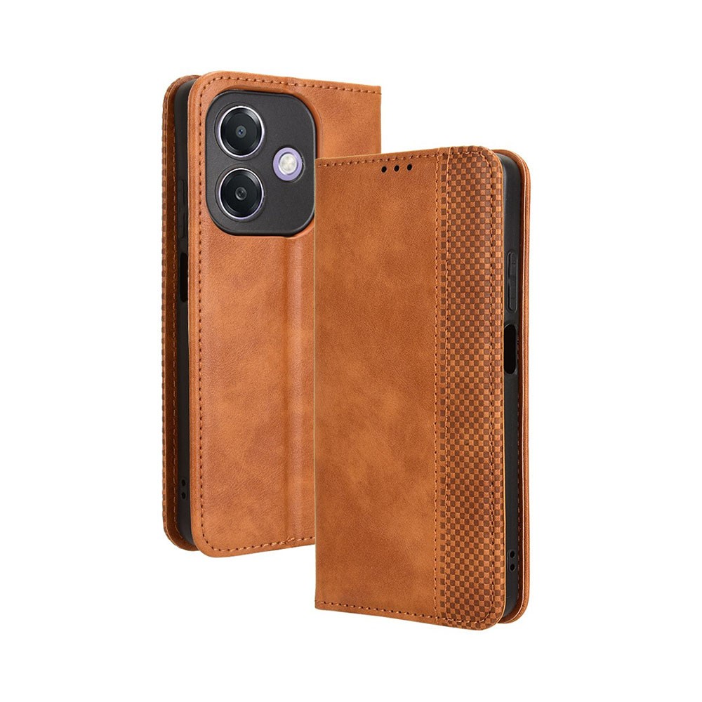 Oppo A40 Retro Θήκη Βιβλίο Brown