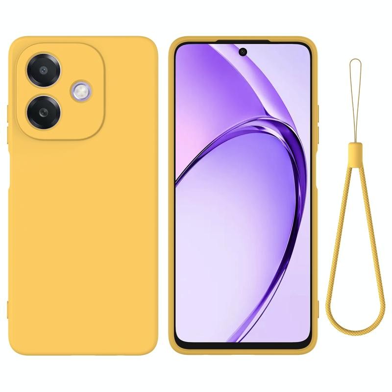 Oppo A40 Solid Color Θήκη Σιλικόνης Yellow