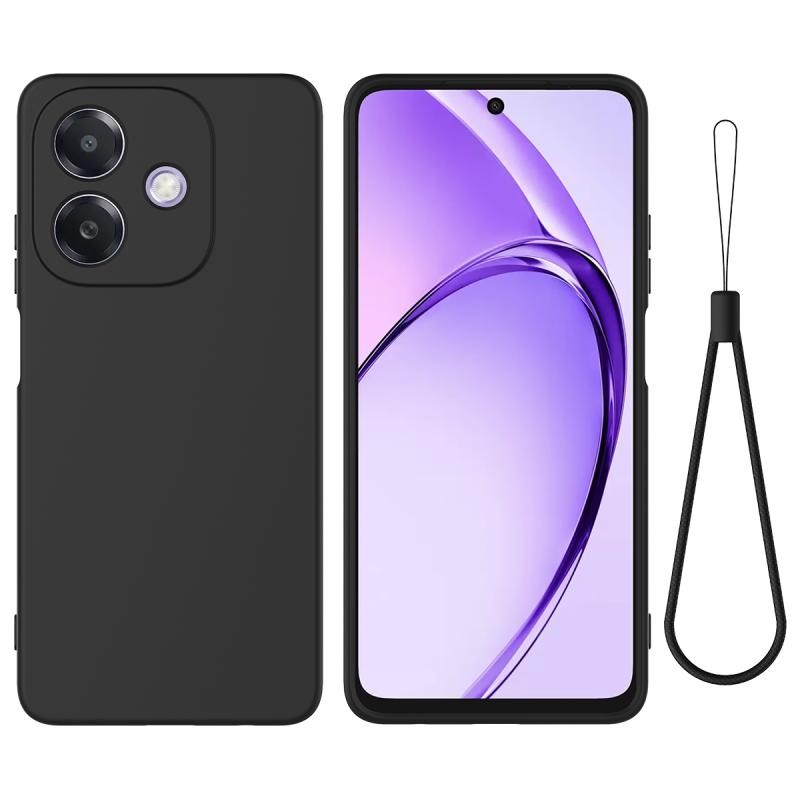 Oppo A40 Solid Color Θήκη Σιλικόνης Black