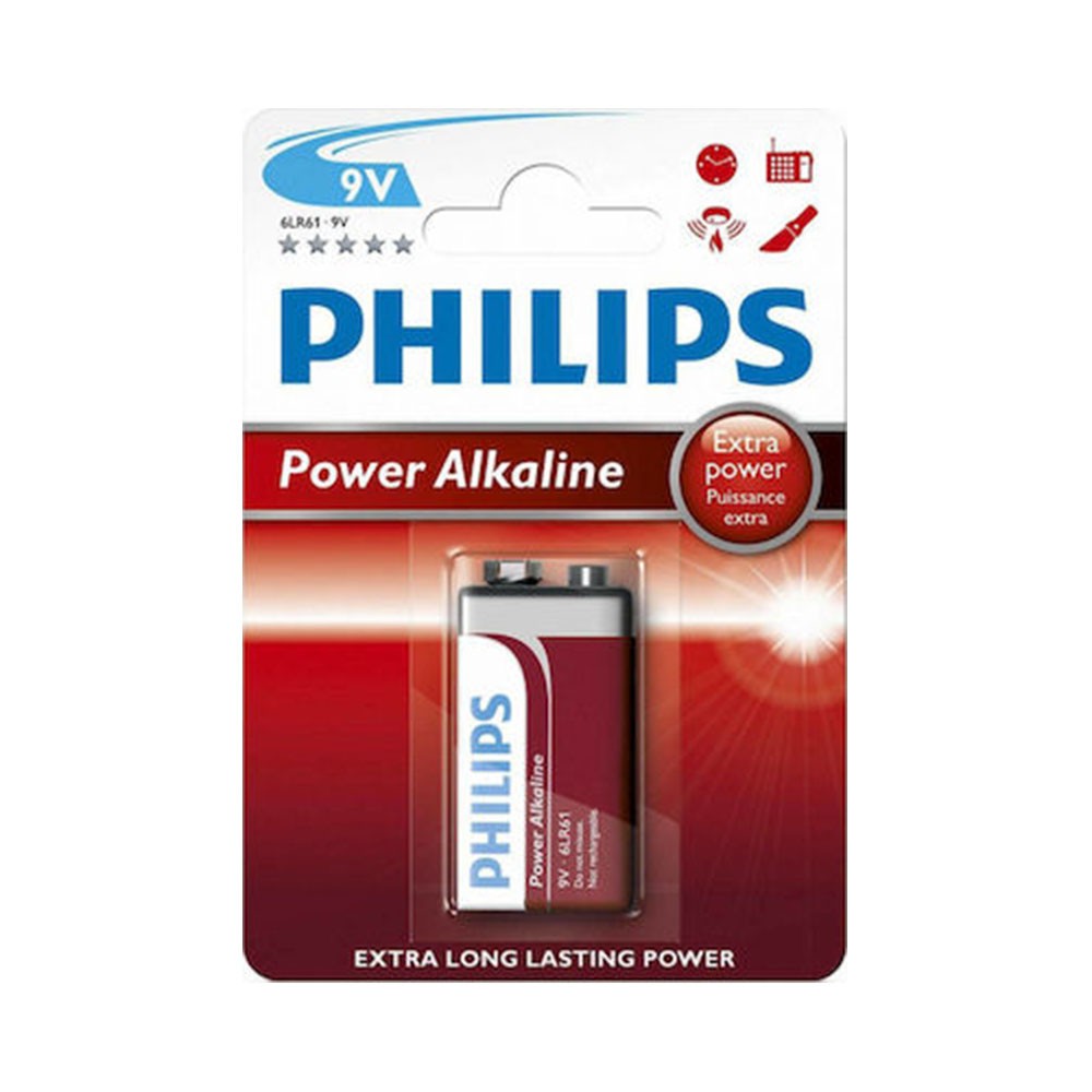 Philips 6LR61 Αλκαλική Μπαταρία 9V 