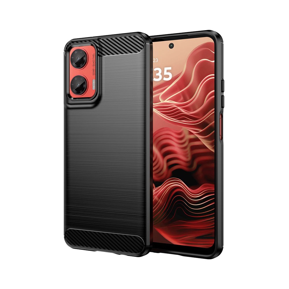 Motorola Moto G35 5G Brushed Carbon Θήκη Σιλικόνης Black