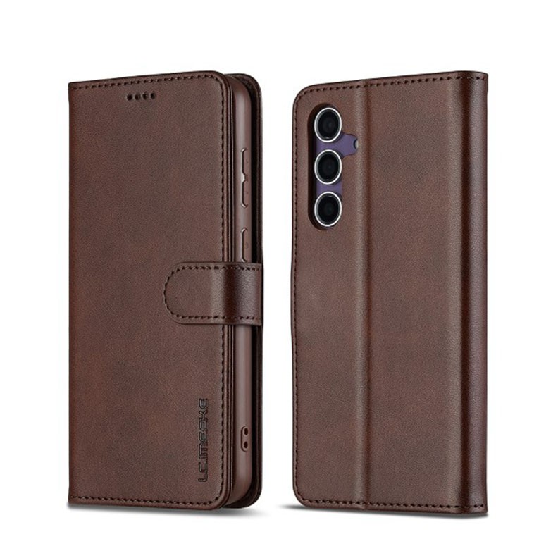 Samsung Galaxy A16 4G / 5G LC.IMEEKE Calf Texture Θήκη Πορτοφόλι Dark Brown