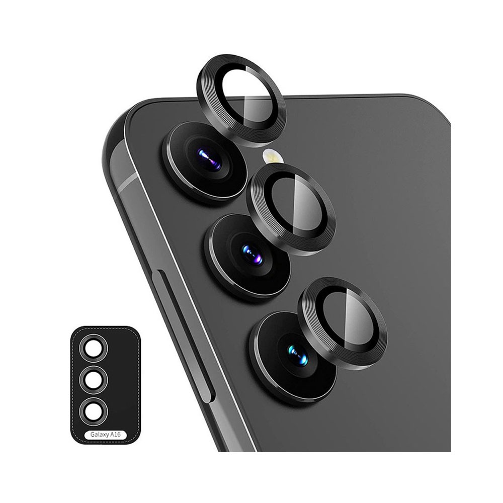 Samsung Galaxy A16 4G / 5G ENKAY Κρίκοι Προστασίας για Κάμερα - Lens Protector Rings Black