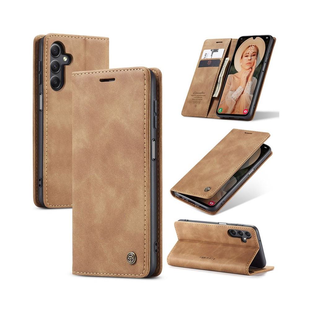 Samsung Galaxy A16 4G / 5G CaseMe 013 Retro Θήκη Βιβλίο Brown