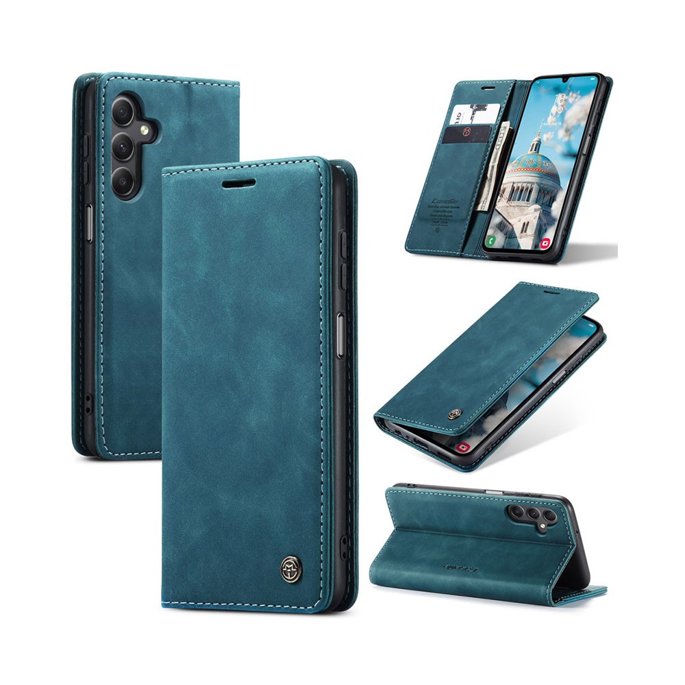 Samsung Galaxy A16 4G / 5G CaseMe 013 Retro Θήκη Βιβλίο Blue Green