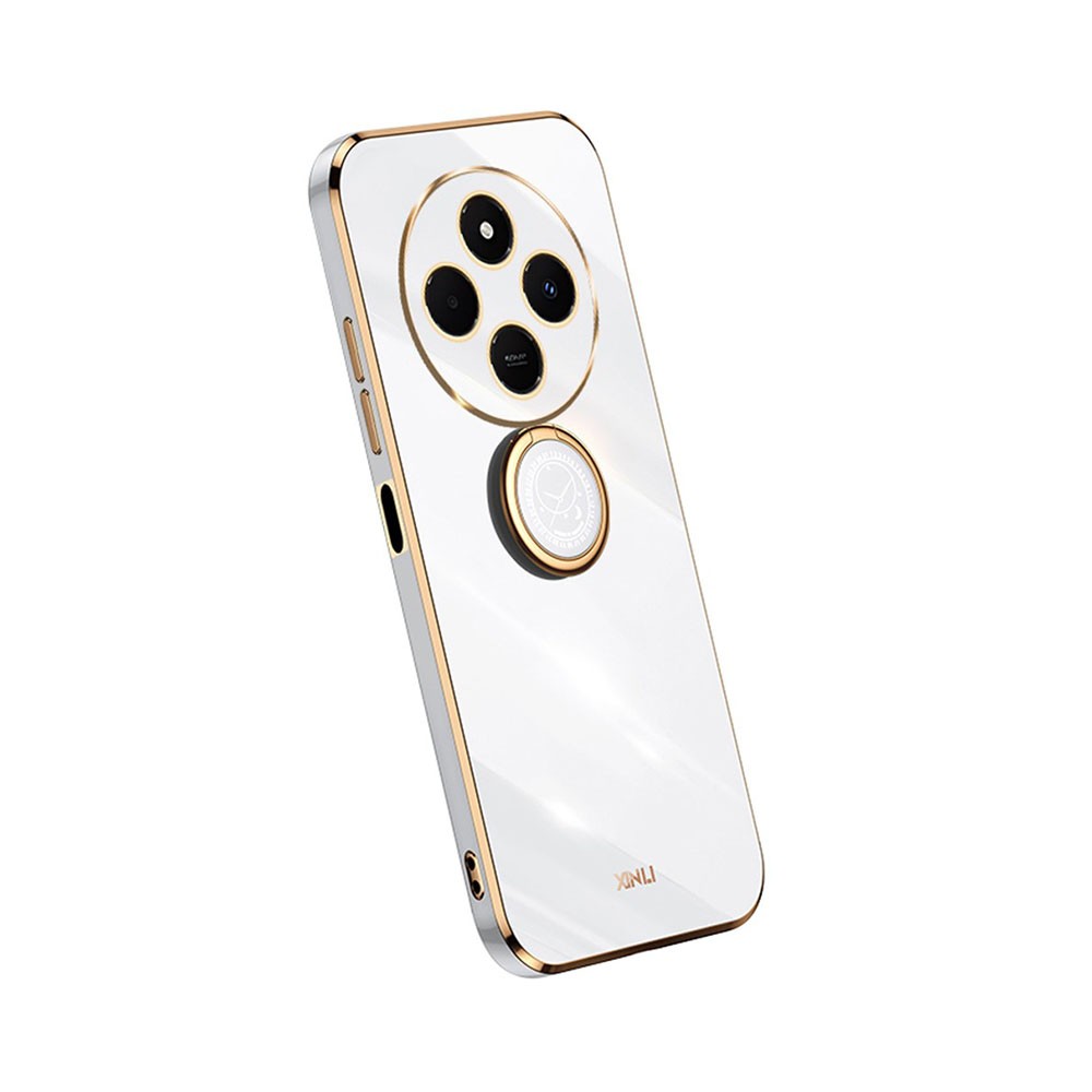 Xiaomi Redmi 14C 4G/Poco C75 4G XINLI Straight Θήκη Σιλικόνης με Δαχτυλίδι White