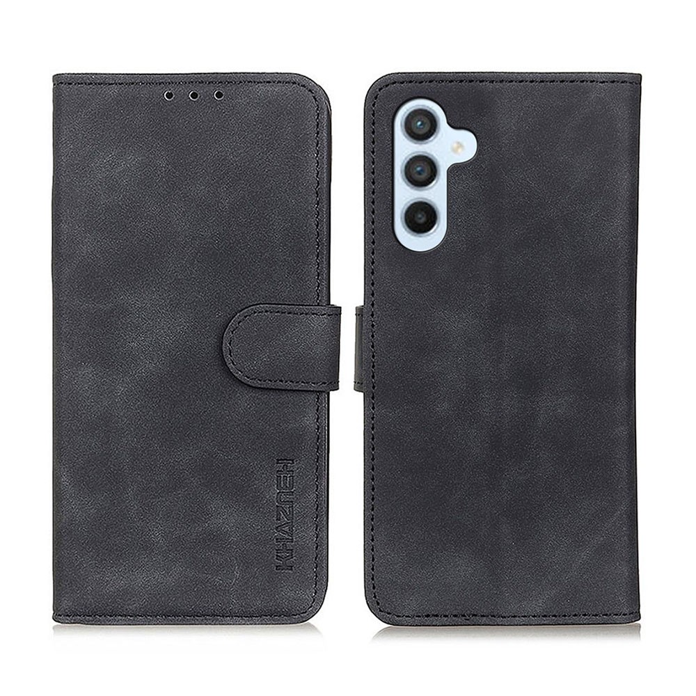 Samsung Galaxy A16 4G / 5G KHAZNEH Retro Leather Θήκη Πορτοφόλι Black