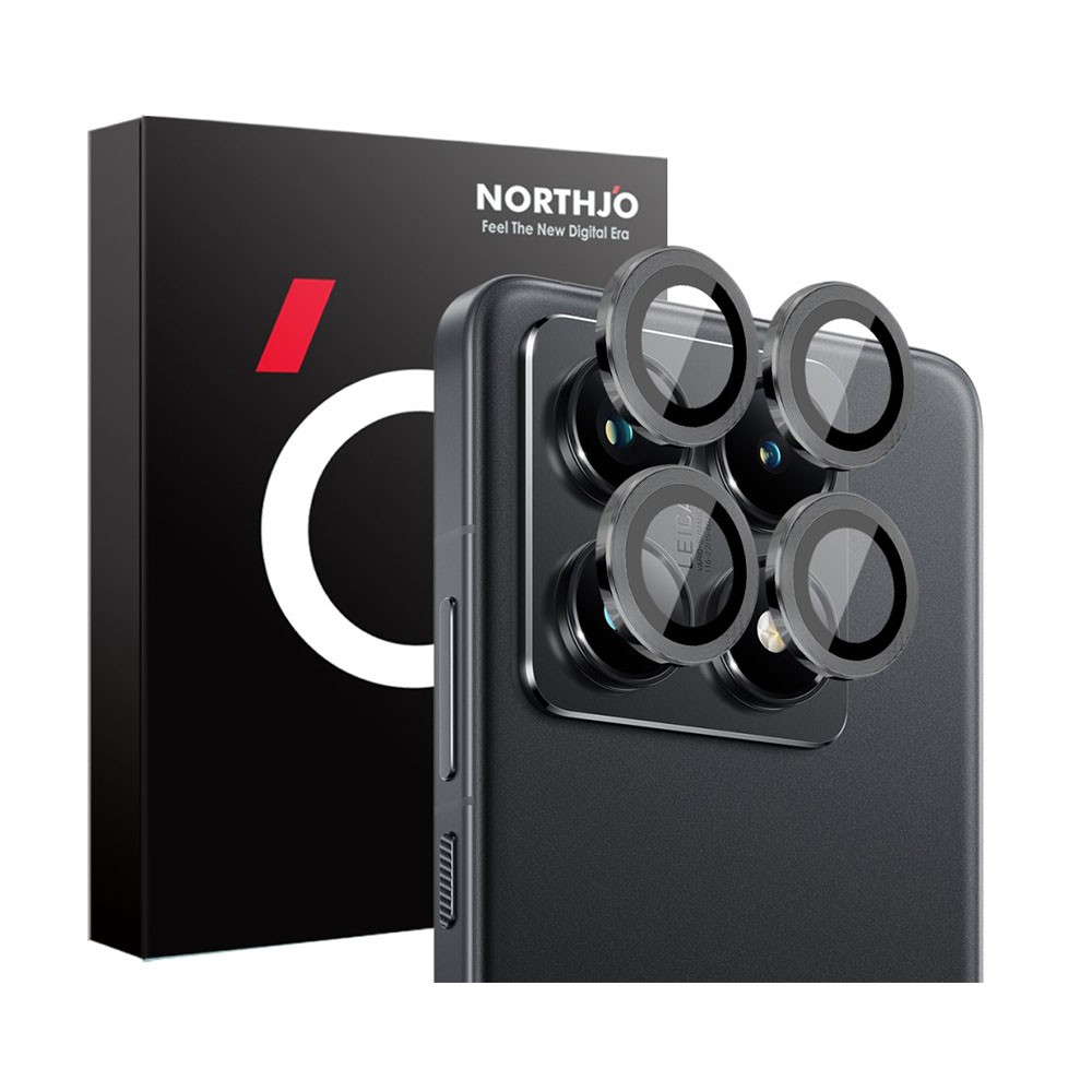 Xiaomi 14T Pro 5G NORTHJO Κρίκοι Προστασίας για Κάμερα Black