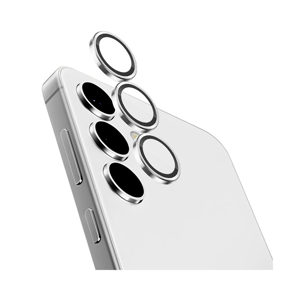 Samsung Galaxy S24 5G NORTHJO Κρίκοι Προστασίας για Κάμερα - Lens Protector Rings Silver