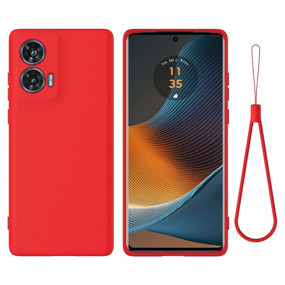 Motorola Edge 50 Fusion 5G Solid Color Θήκη Σιλικόνης Red
