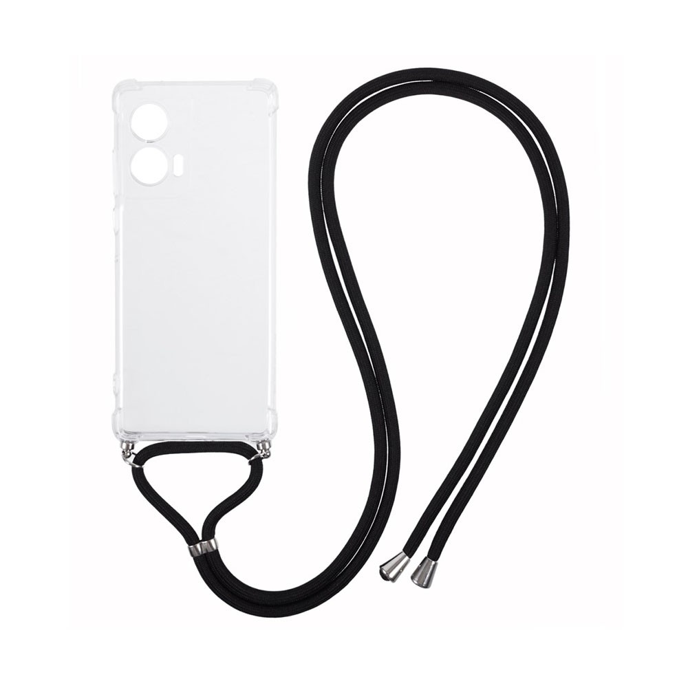 Motorola Edge 50 Fusion 5G TPU Θήκη Σιλικόνης με Λουράκι Transparent