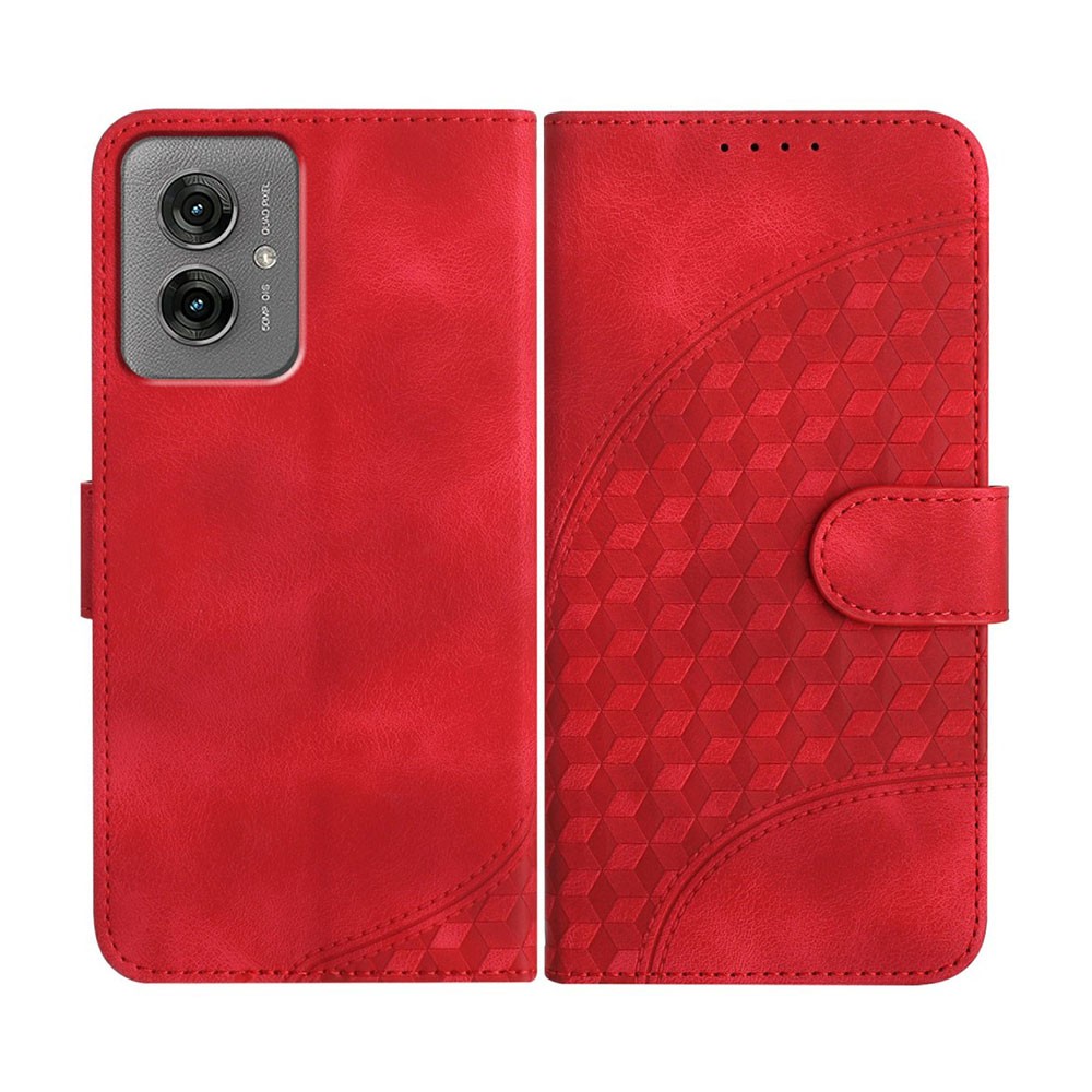 Motorola Moto G55 5G 3D Cubic Θήκη Πορτοφόλι Red