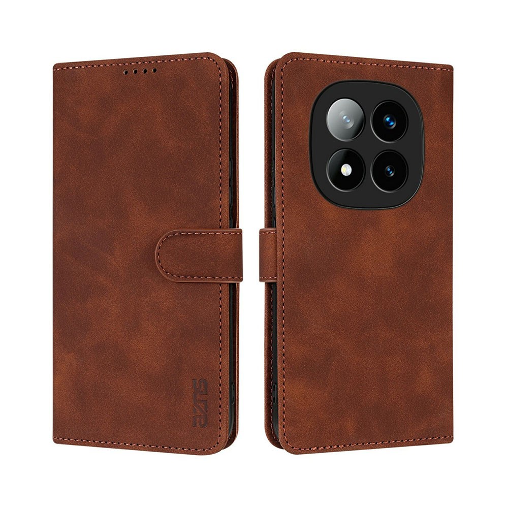 Xiaomi Redmi Note 14 Pro 5G/Poco X7 5G AZNS Magnetic Θήκη Πορτοφόλι Brown