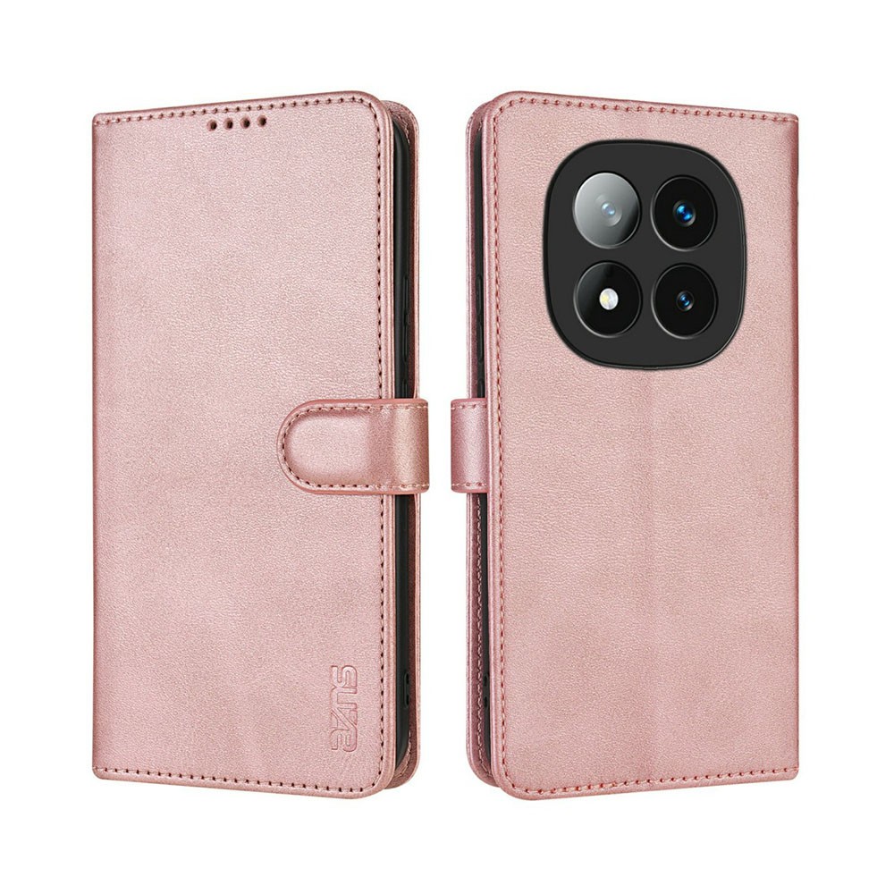 Xiaomi Redmi Note 14 Pro 5G/Poco X7 5G AZNS Magnetic Θήκη Πορτοφόλι Rose Gold