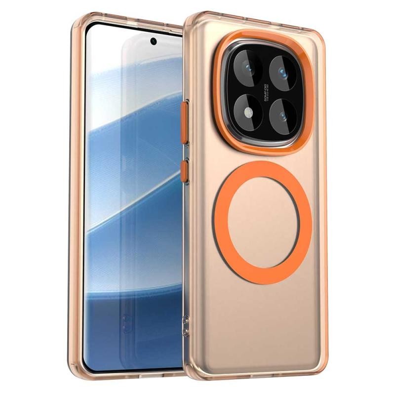 Xiaomi Redmi Note 14 Pro 5G/Poco X7 5G Candy Magsafe Σκληρή Θήκη Orange