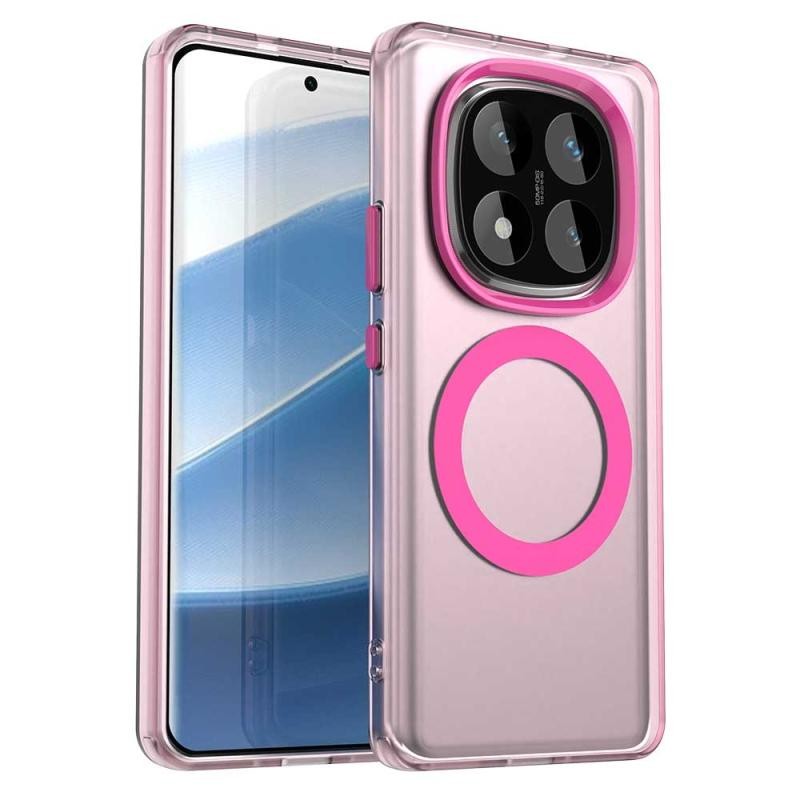 Xiaomi Redmi Note 14 Pro 5G/Poco X7 5G Candy Magsafe Σκληρή Θήκη Hot Pink