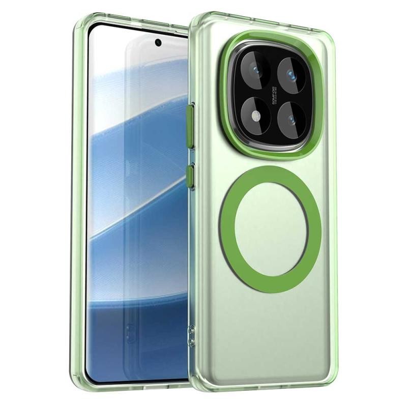 Xiaomi Redmi Note 14 Pro 5G/Poco X7 5G Candy Magsafe Σκληρή Θήκη Green