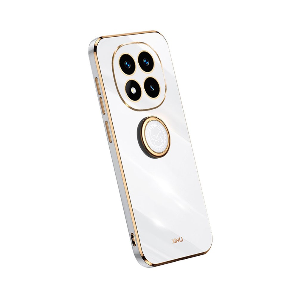 Xiaomi Redmi Note 14 Pro 5G/Poco X7 5G XINLI Straight Θήκη Σιλικόνης με Δαχτυλίδι White