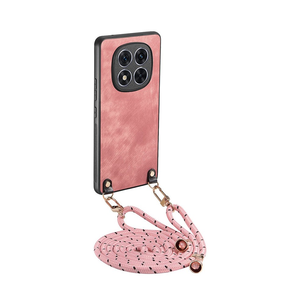 Xiaomi Redmi Note 14 Pro 5G/Poco X7 5G Brushed Σκληρή Θήκη με Λουράκι Pink